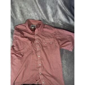 Rockmount Ranch Wear Tru-West Mens 17.5 Western Pearl Snap Gingham Shirt USA